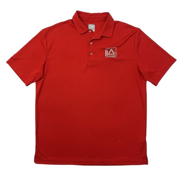 Callaway Polo Shirt Mens L Large Red Optidri Performance Short Sleeve Golf - Picture 1 of 9